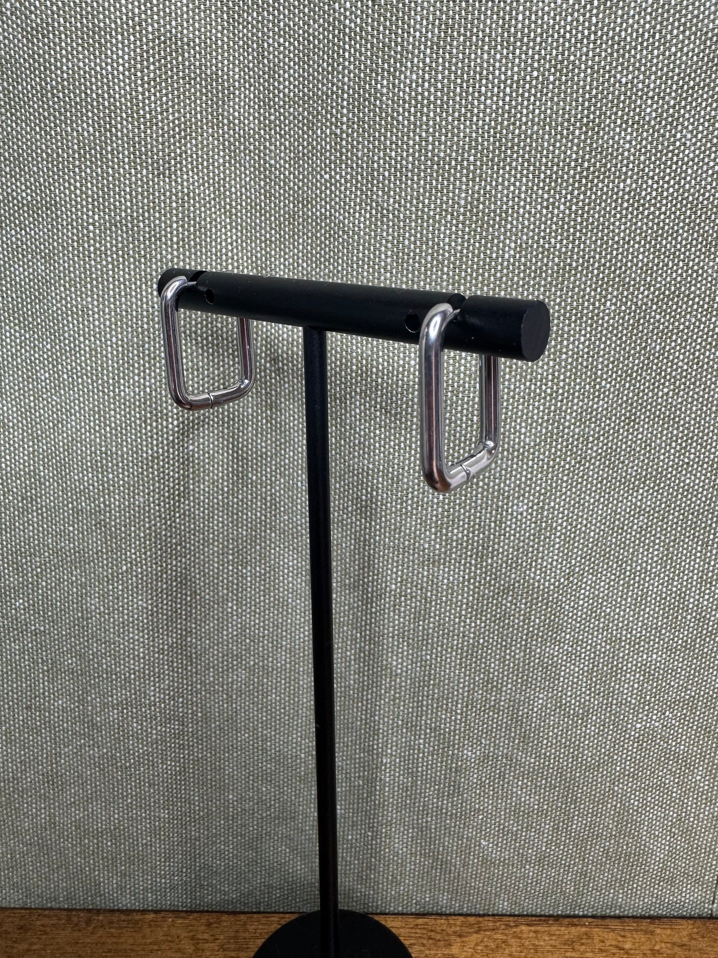 21mm Rectangle Huggie Earrings