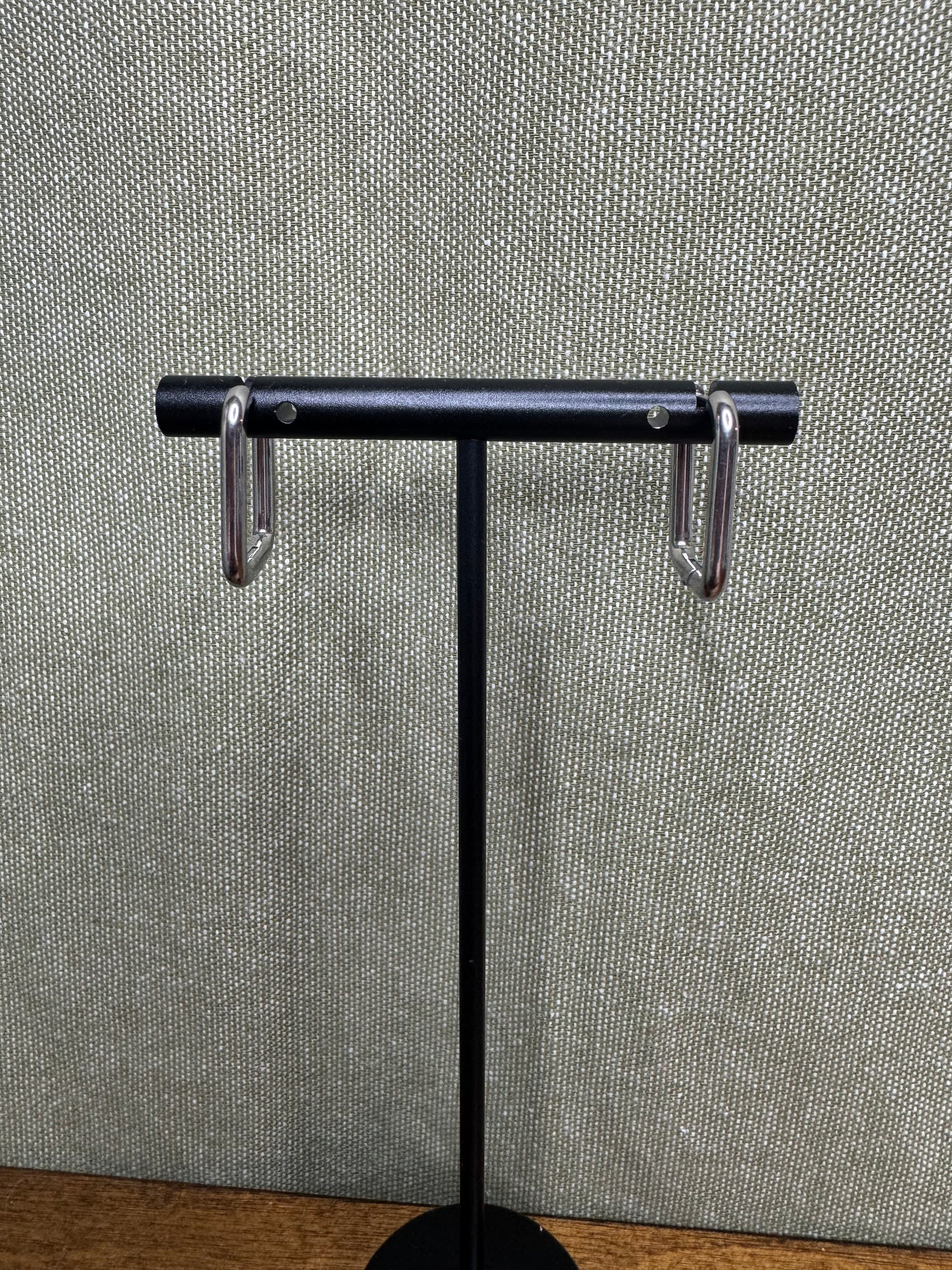 21mm Rectangle Huggie Earrings